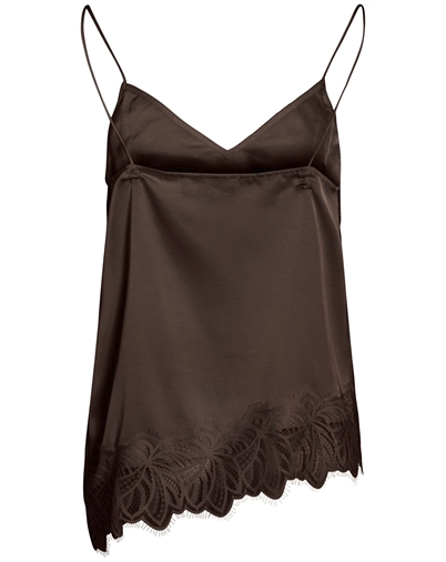 Vila - VILea Strap Lace Tunic Top - Coffee Bean